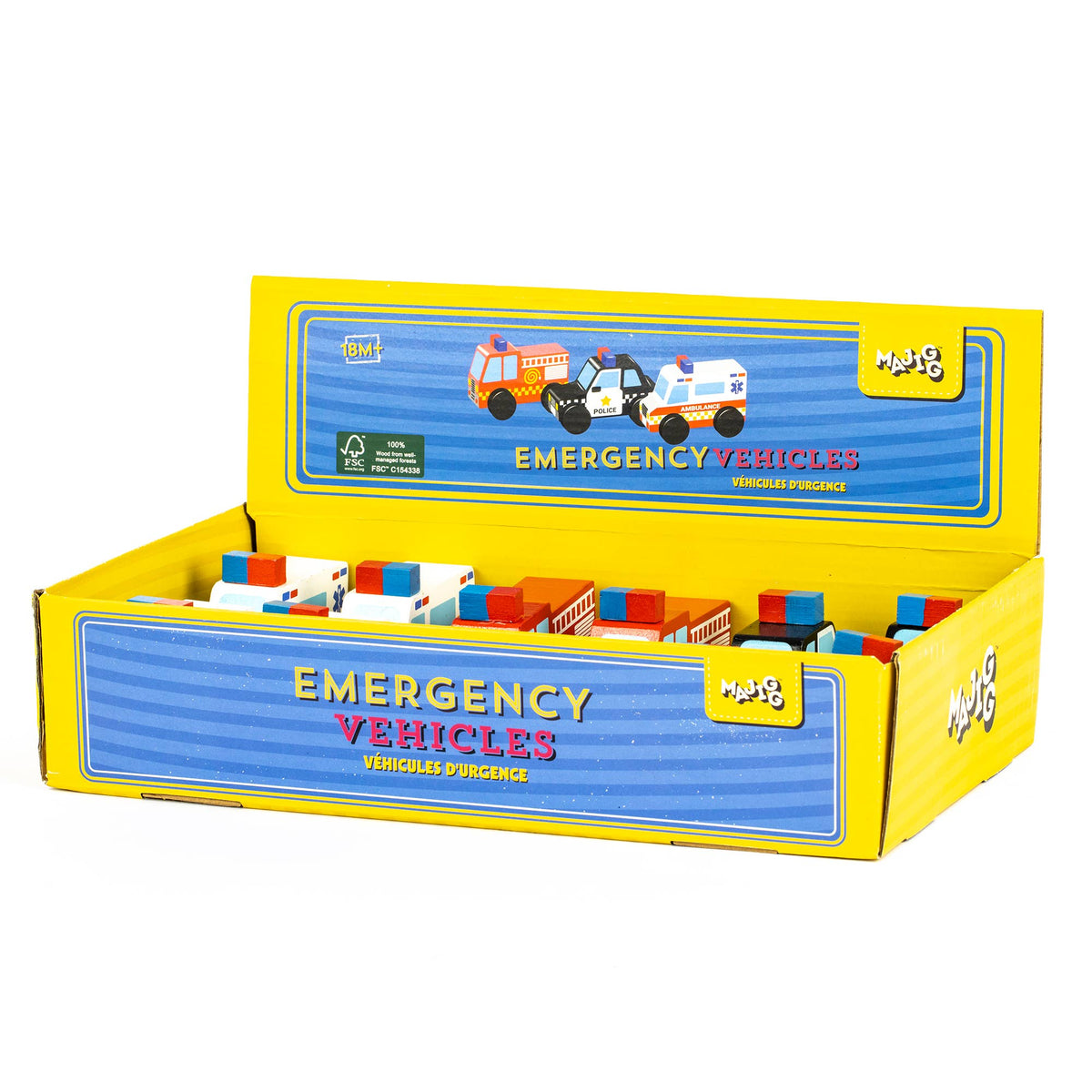 Majigg Wooden Toy Emergency Vehicles