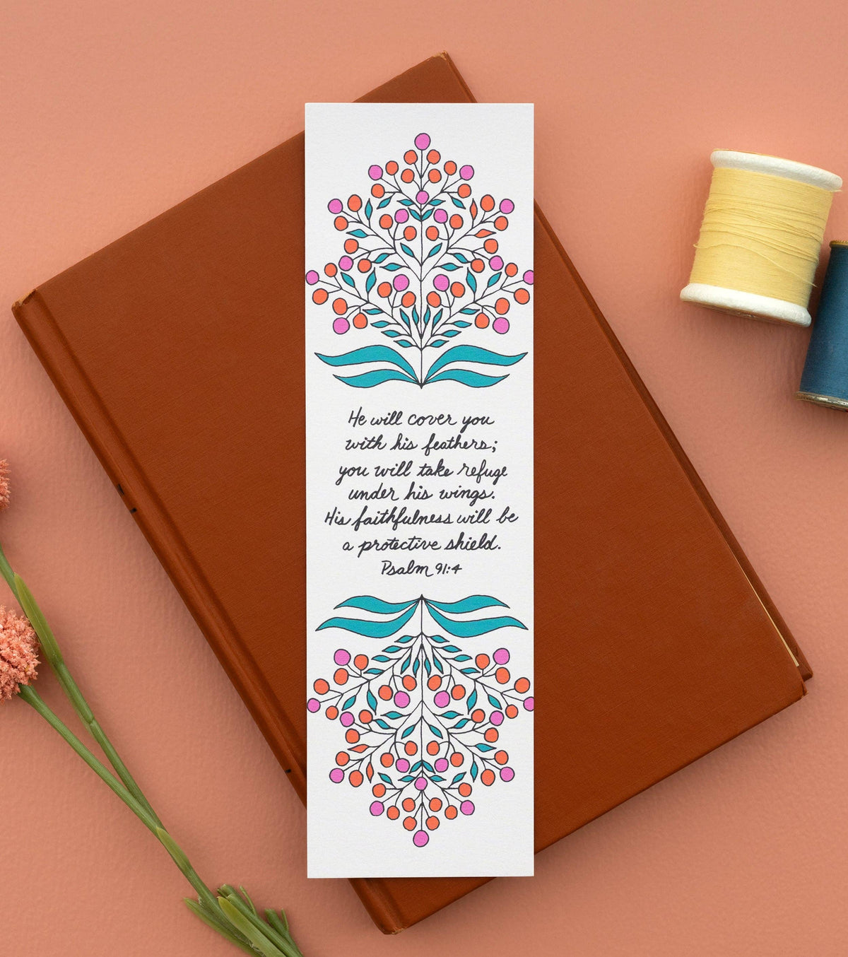 He Will Cover You Psalm Bookmark — Psalm 91