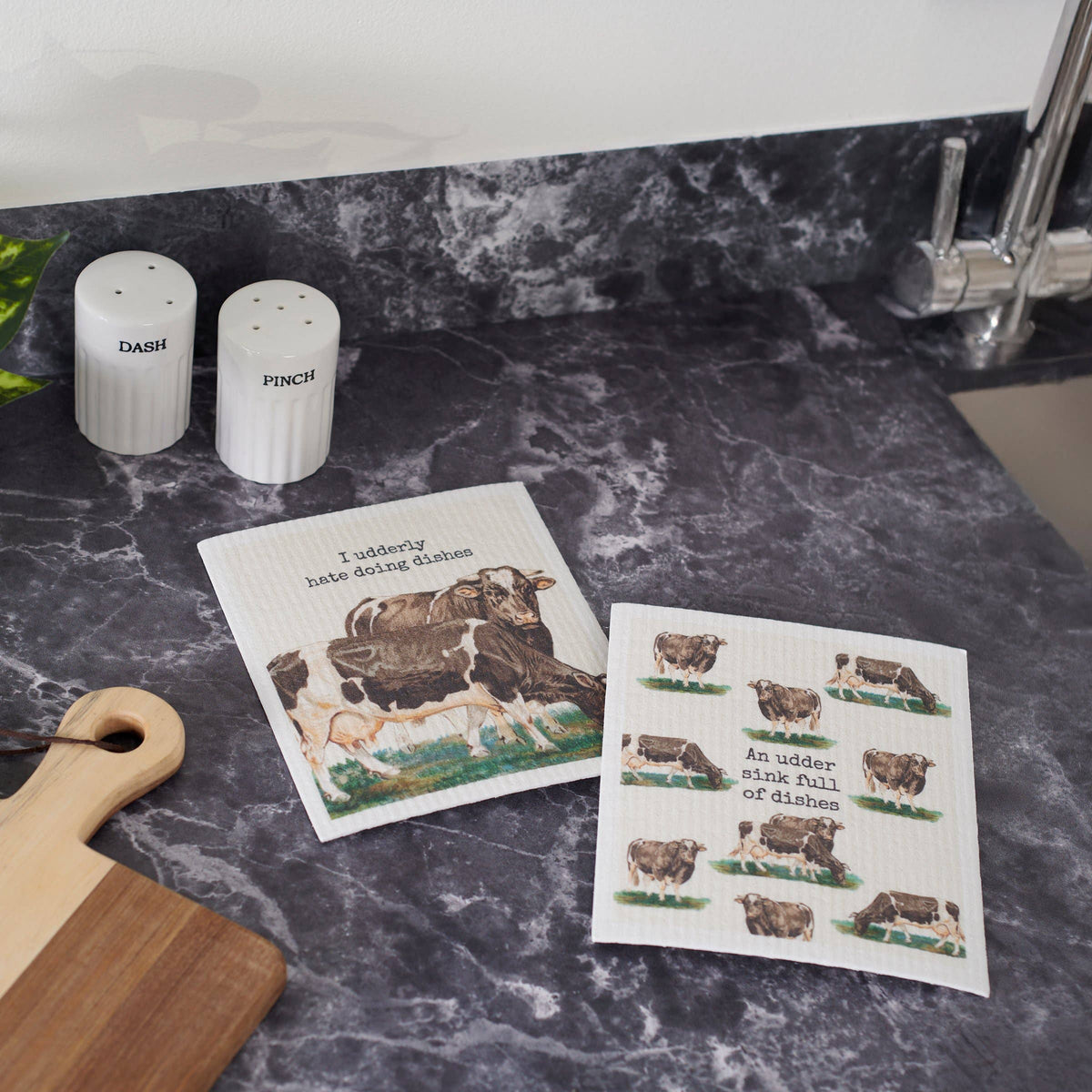 An Udder Sink Of Dishes Swedish Dishcloth Set