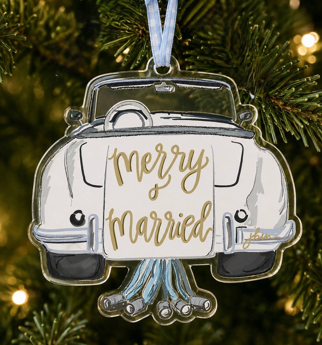 Just Married Acrylic Ornament