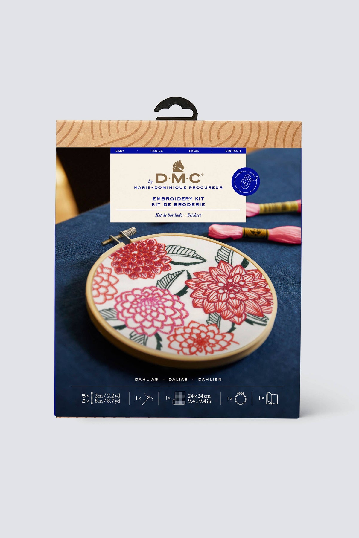 DMC Designer Embroidery Kit - Dahlias, TB198S