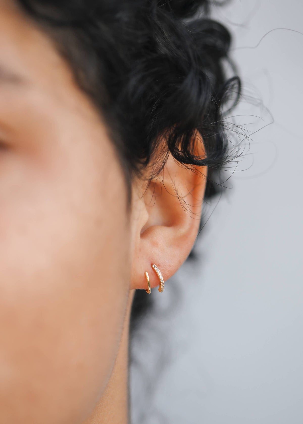 Pave Spiral - Gold Earrings