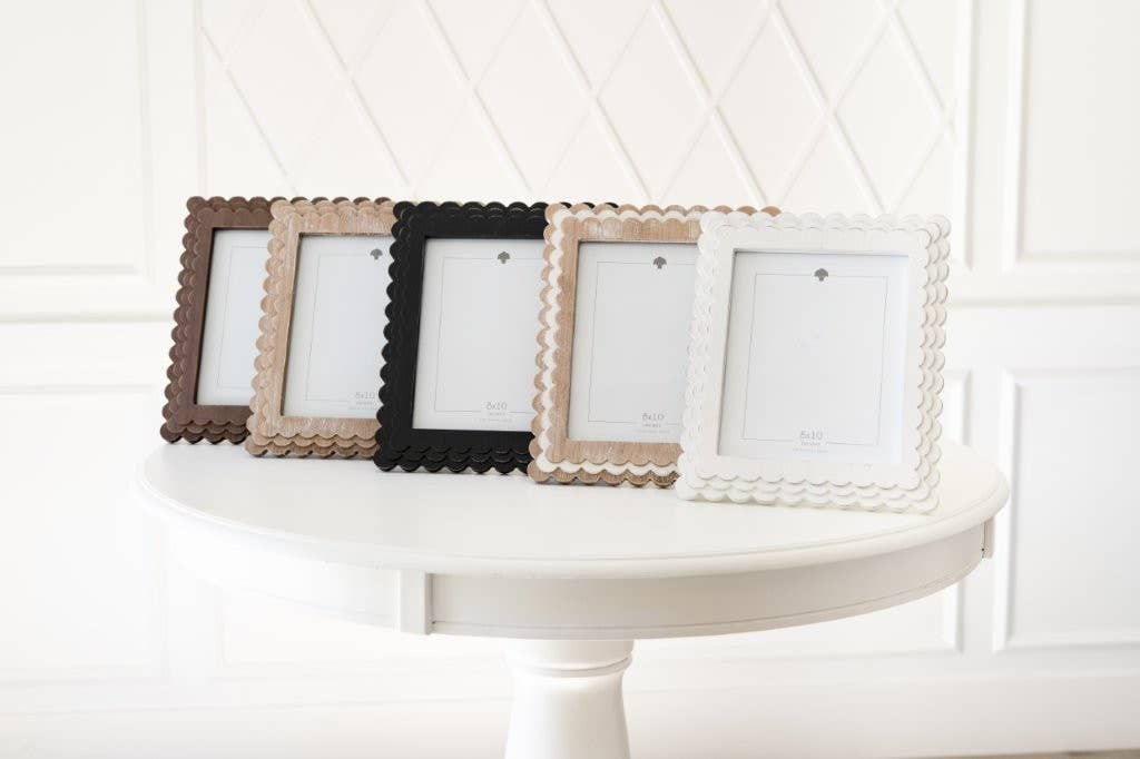 17062 - 12x14 wood scallop photo frame (8x10 pic) espresso