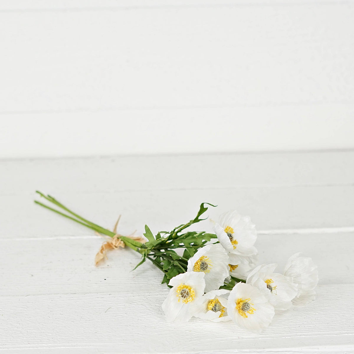 35355- 16inL Wrinkle Poppy Bush-Cream-