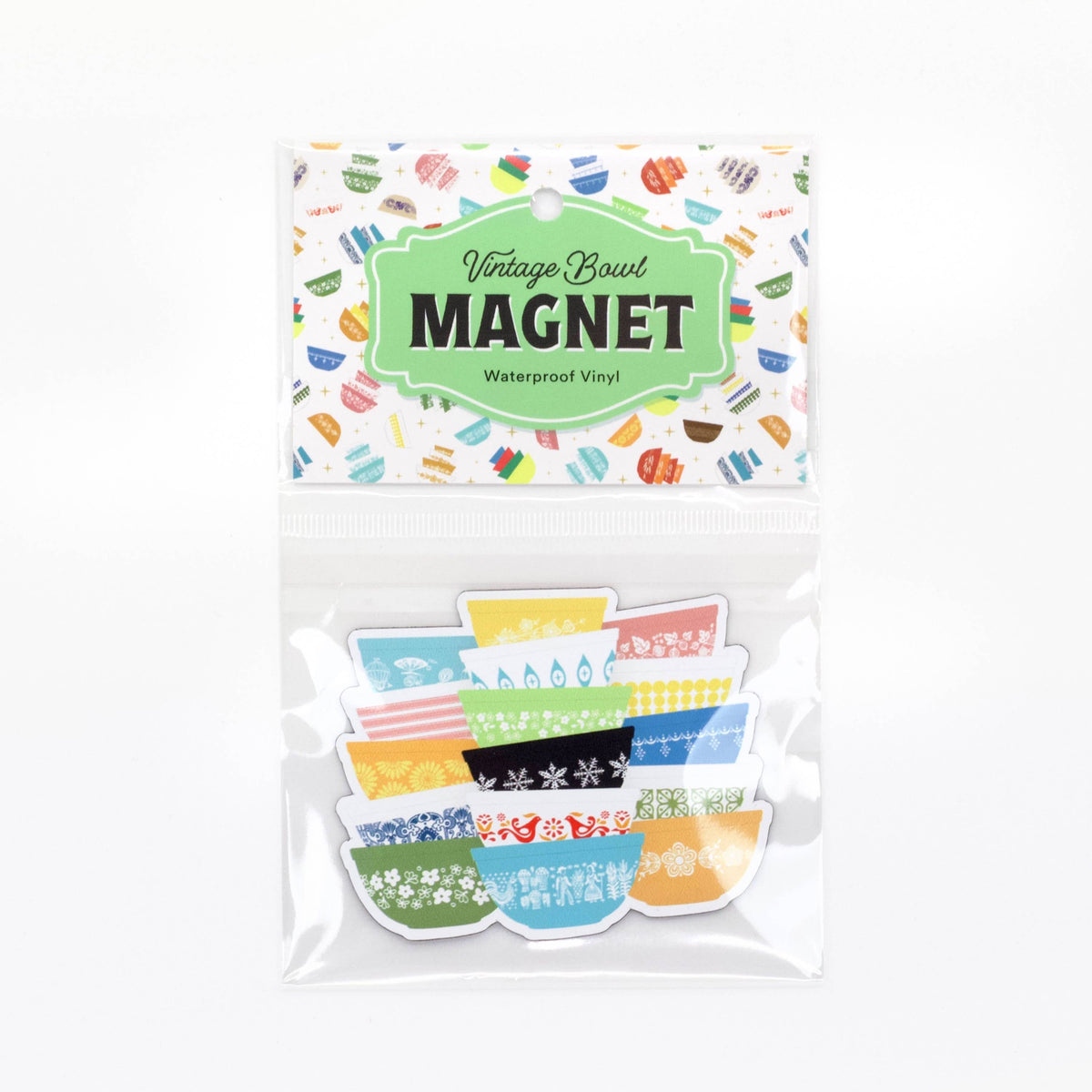 Pyrex-Inspired Whimsy Stack Magnet – Retro Fridge Decor
