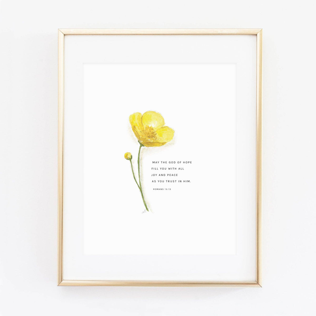 Romans 15:13 buttercup scripture print