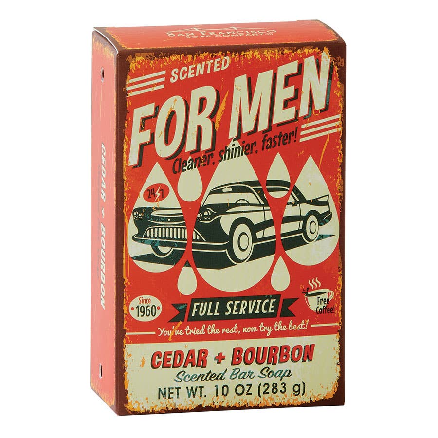 For Men Cedar Bourbon 10oz Bar