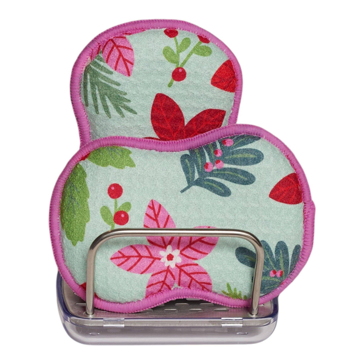 RE:usable Sponges (Set of 3) - Poinsettia Garden