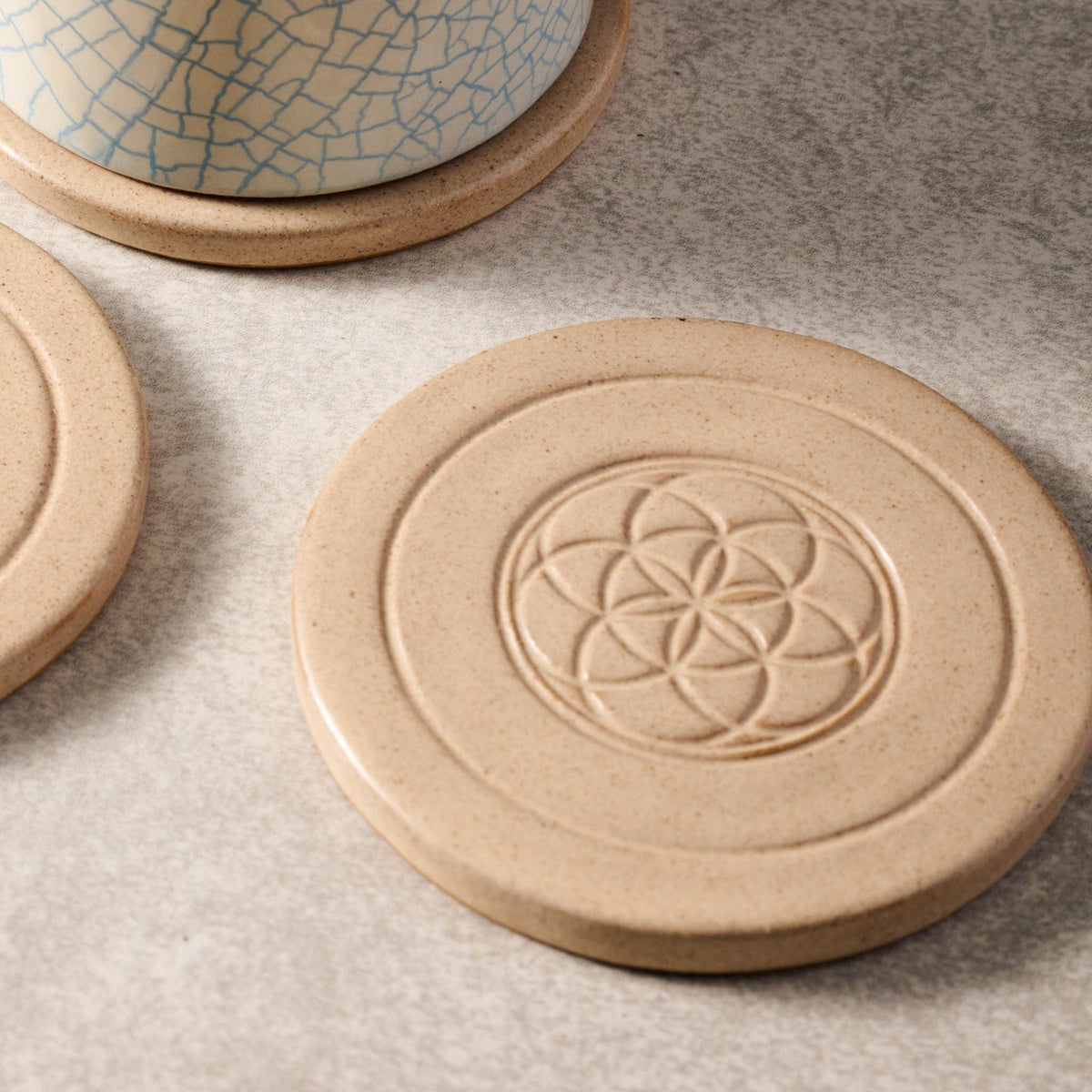 Sacred Geometry Ceramic Coasters