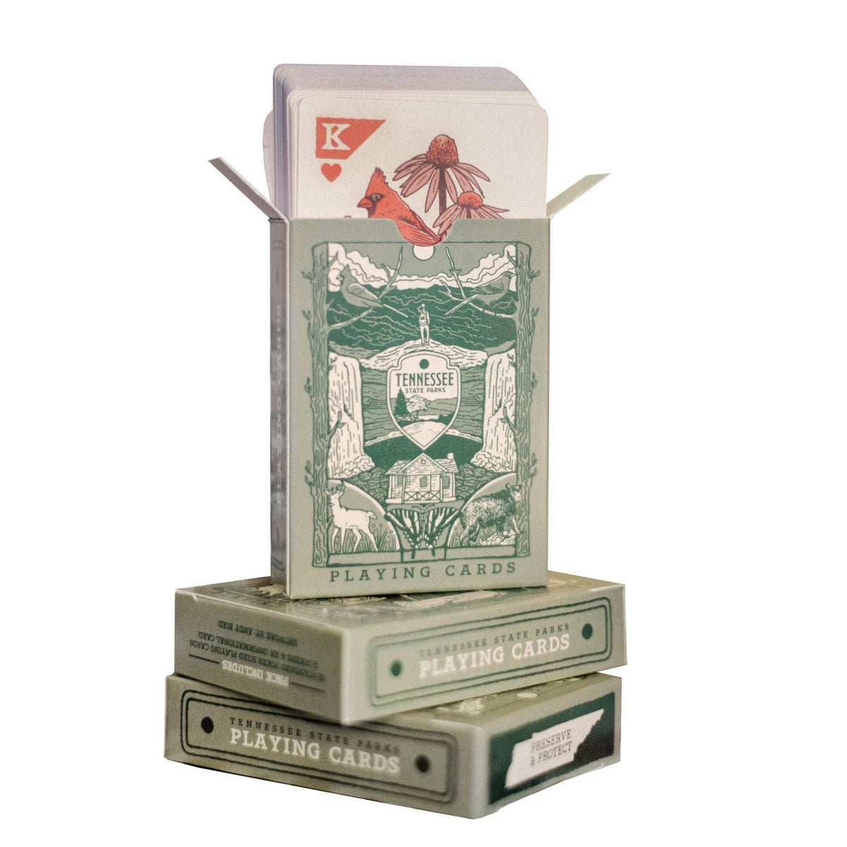 Tennessee State Parks - Crest Mural Playing Cards
