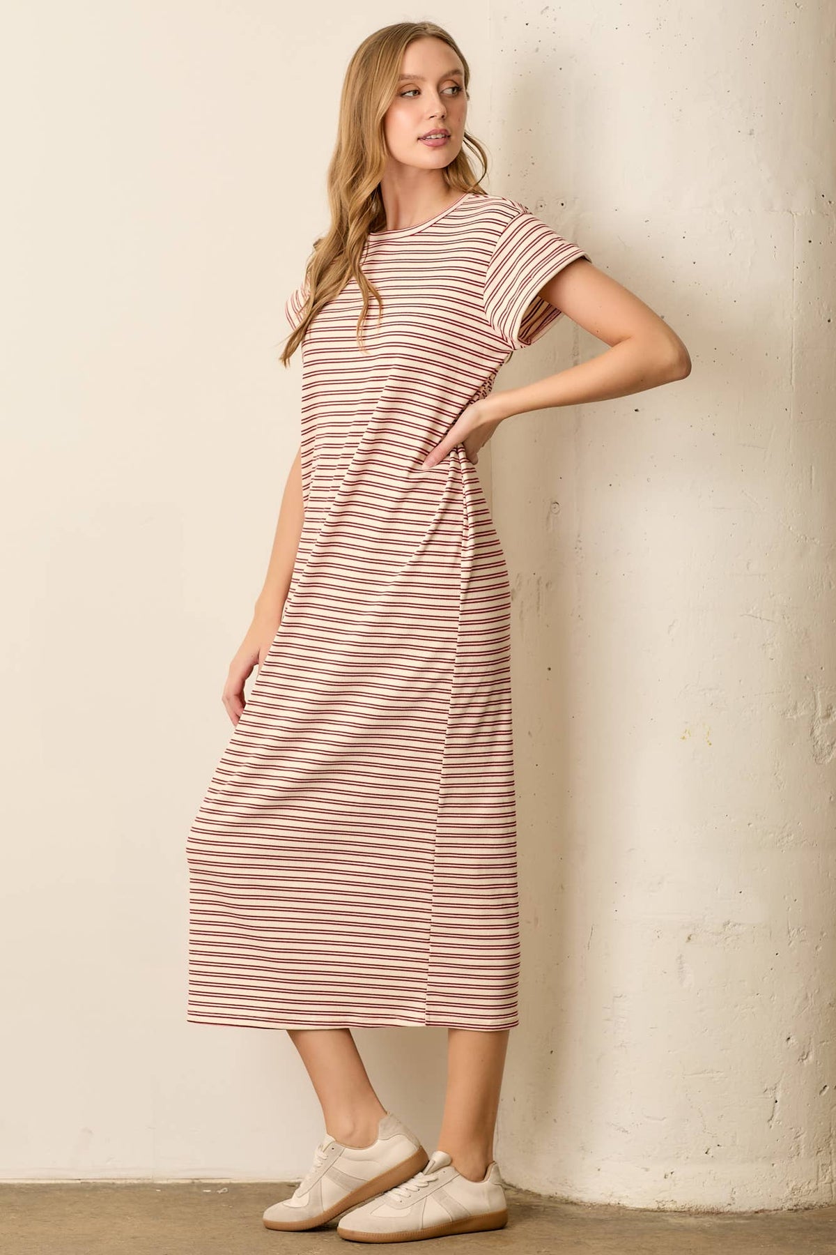 STRIPED T-SHIRT MAXI DRESS
