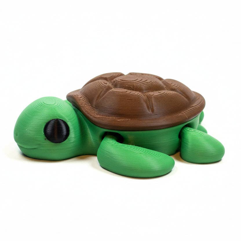 Turtle • Articulated *Larger* Animals • 3D Printed Articulated Animal • Flexi Animals • Pocket Pets • Pocket Pals • Desk Pets [#64]
