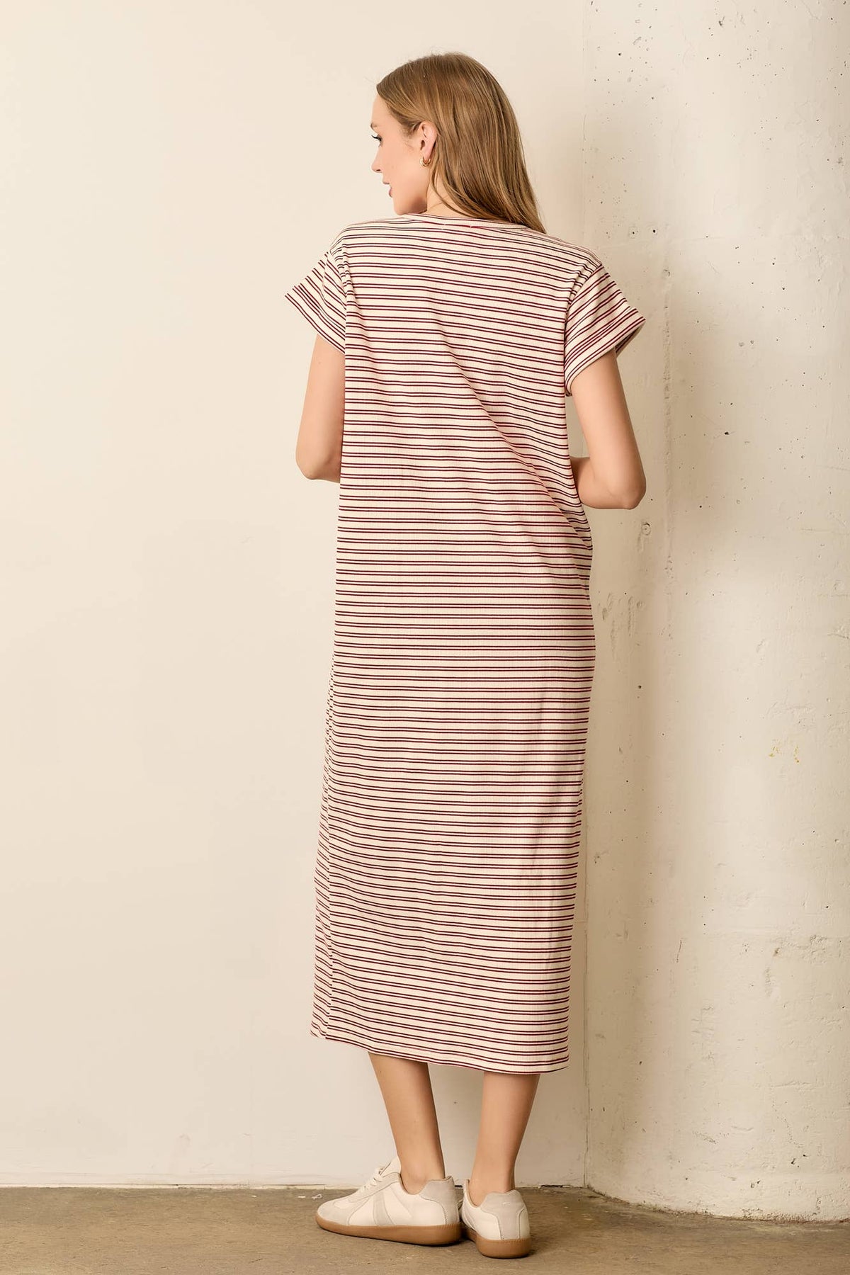 STRIPED T-SHIRT MAXI DRESS