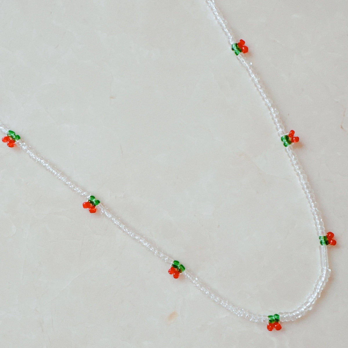 Cherry Dotty Beaded Necklace