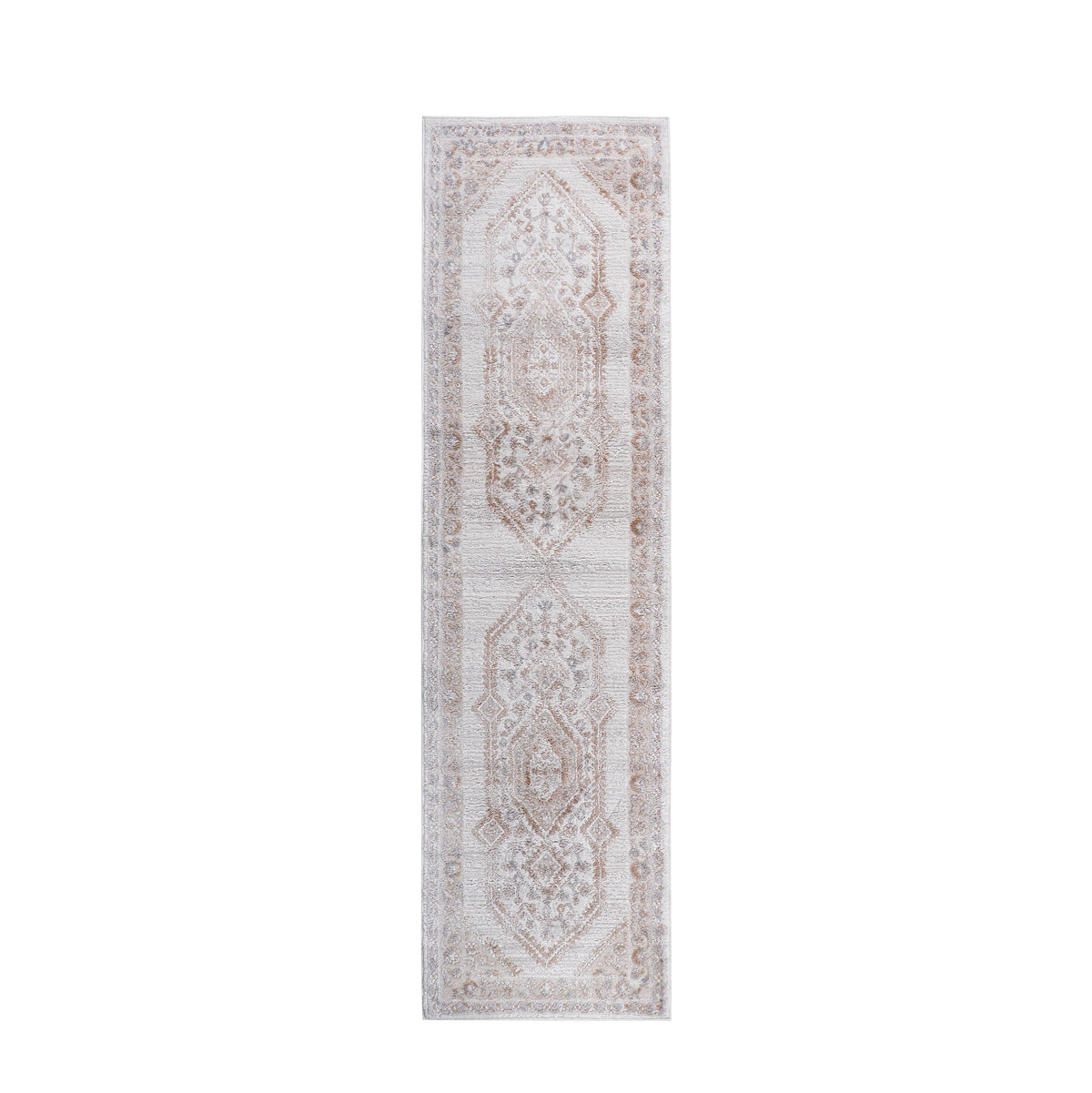 Marfi Collection Cream Ivory Bordered Area Rug