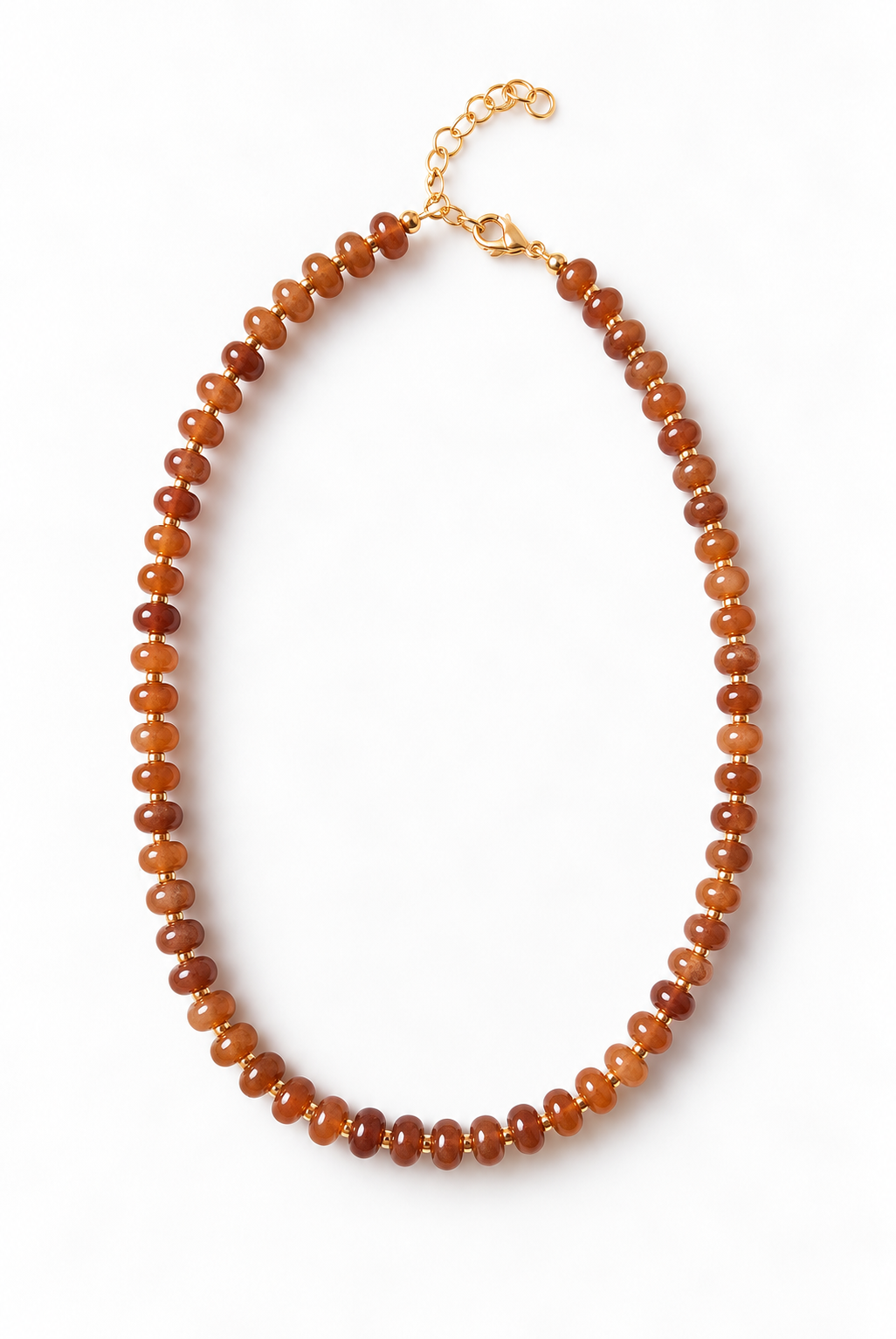 Amber Glow Beaded Necklace