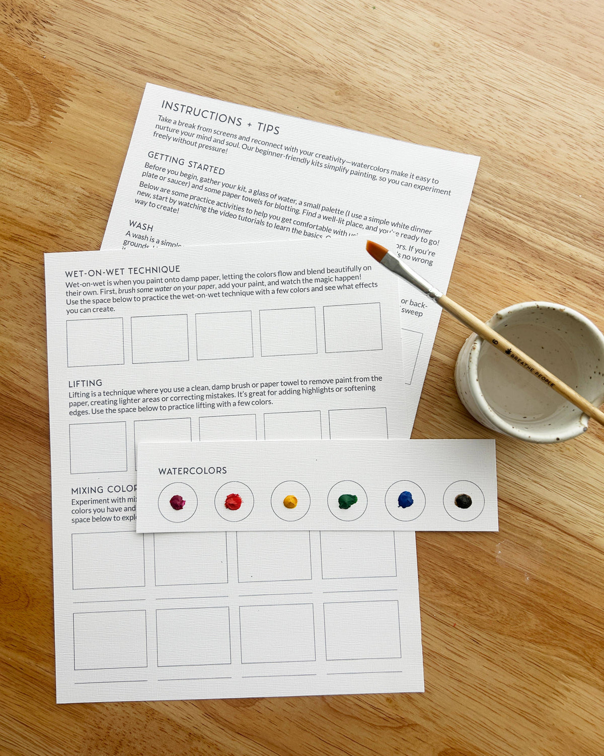 All-In-One Beginner Watercolor Paint Set - Hummingbird