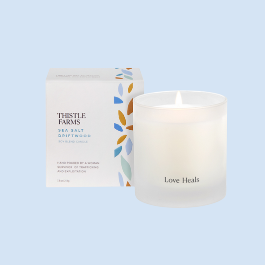 Sea Salt Driftwood Soy Candle Love Heals Collection