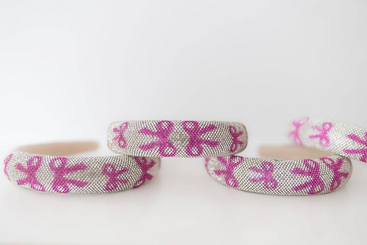 Beaded Headband - Bows & Bling