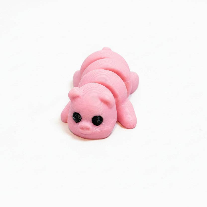 Pig • Mini 3D Printed Articulated Animal • Flexi Animals • Pocket Pets • Pocket Pals • Desk Pets [#48]*