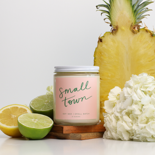 Small Town: 8 oz Soy Wax - Small Batch Candles