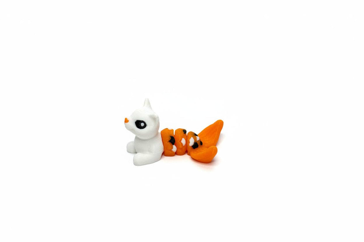 Cat Mermaid • PurrMaid • Mini 3D Printed Articulated Animal • Flexi Animals • Pocket Pets • Pocket Pals • Desk Pets