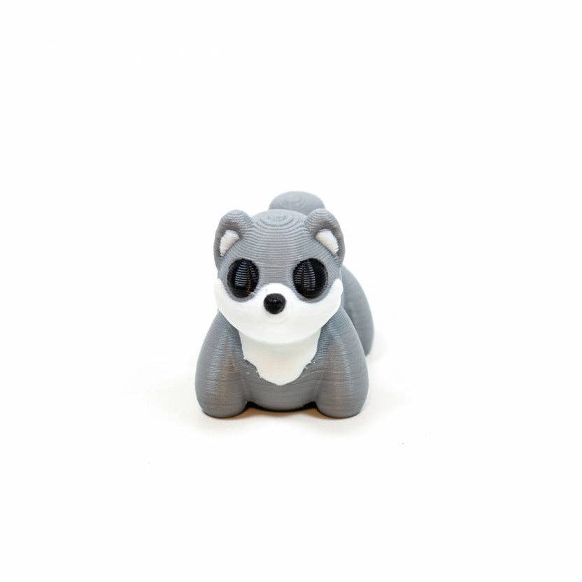 Wolf (Grey) • Mini 3D Printed Articulated Animal • Flexi Animals • Pocket Pets • Pocket Pals • Desk Pets [2025]*