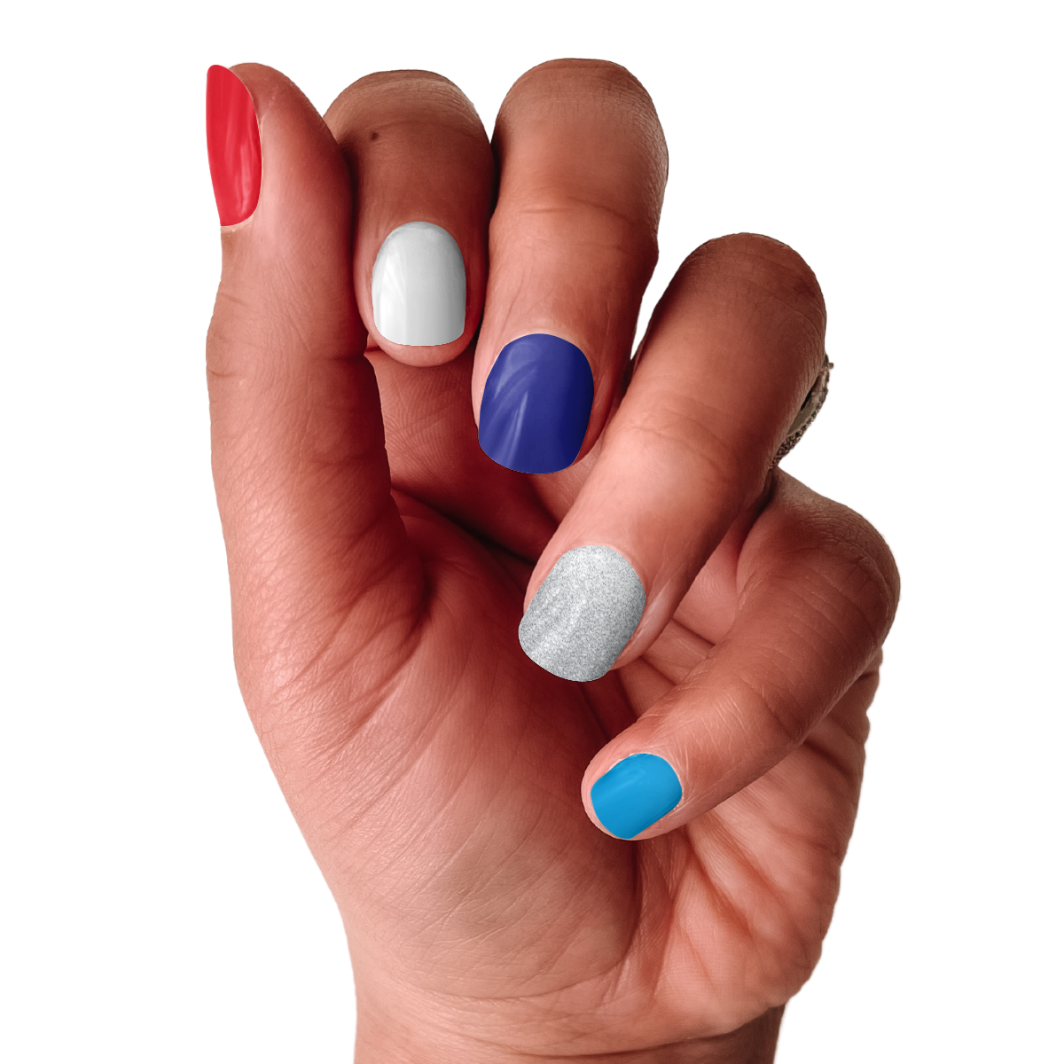 Red White & Sparkle | 4th of July Glitter Nail Art Nail Wrap