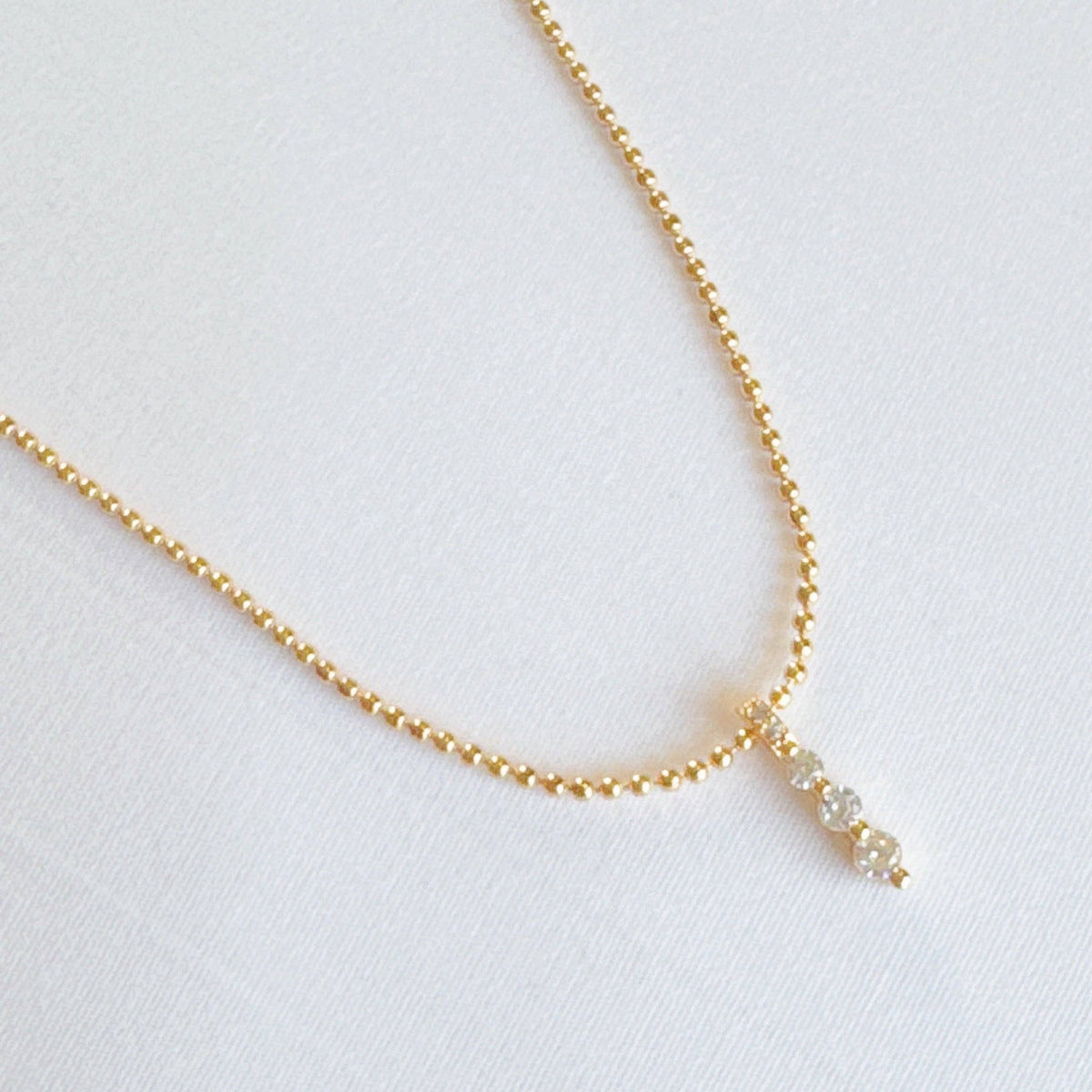 Three Sparkles In A Row Necklace