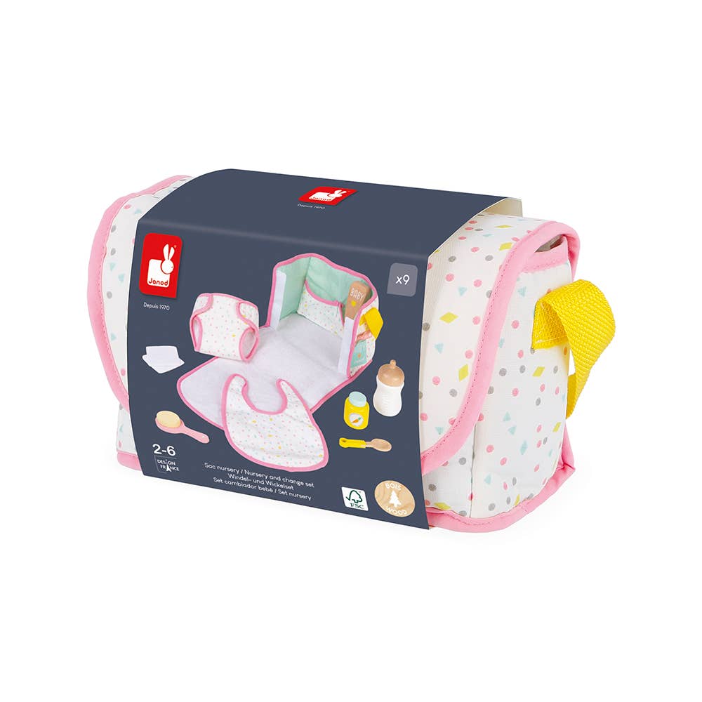 Pretend Play Toy | Nursery & Changing Set | 8 accesories