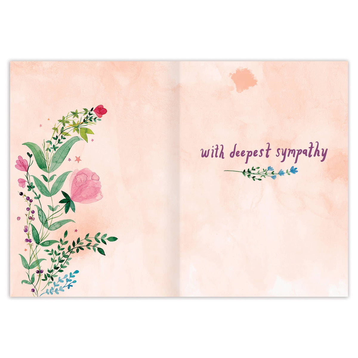 My Heart Is With You Sympathy Card