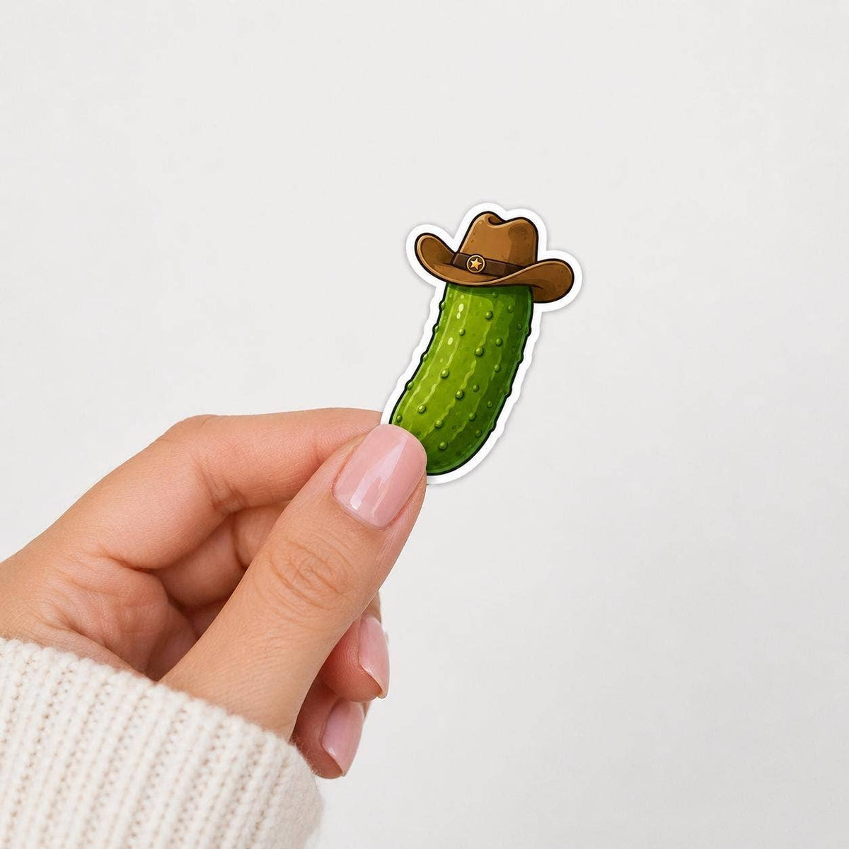 Cowboy Hat Pickle Sticker - Country Pickle