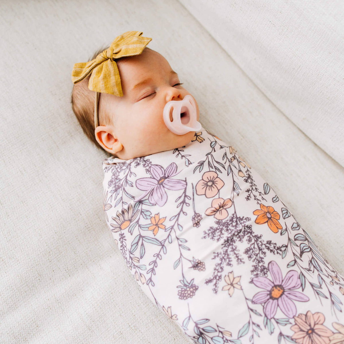 Knit Swaddle Blanket - Flora