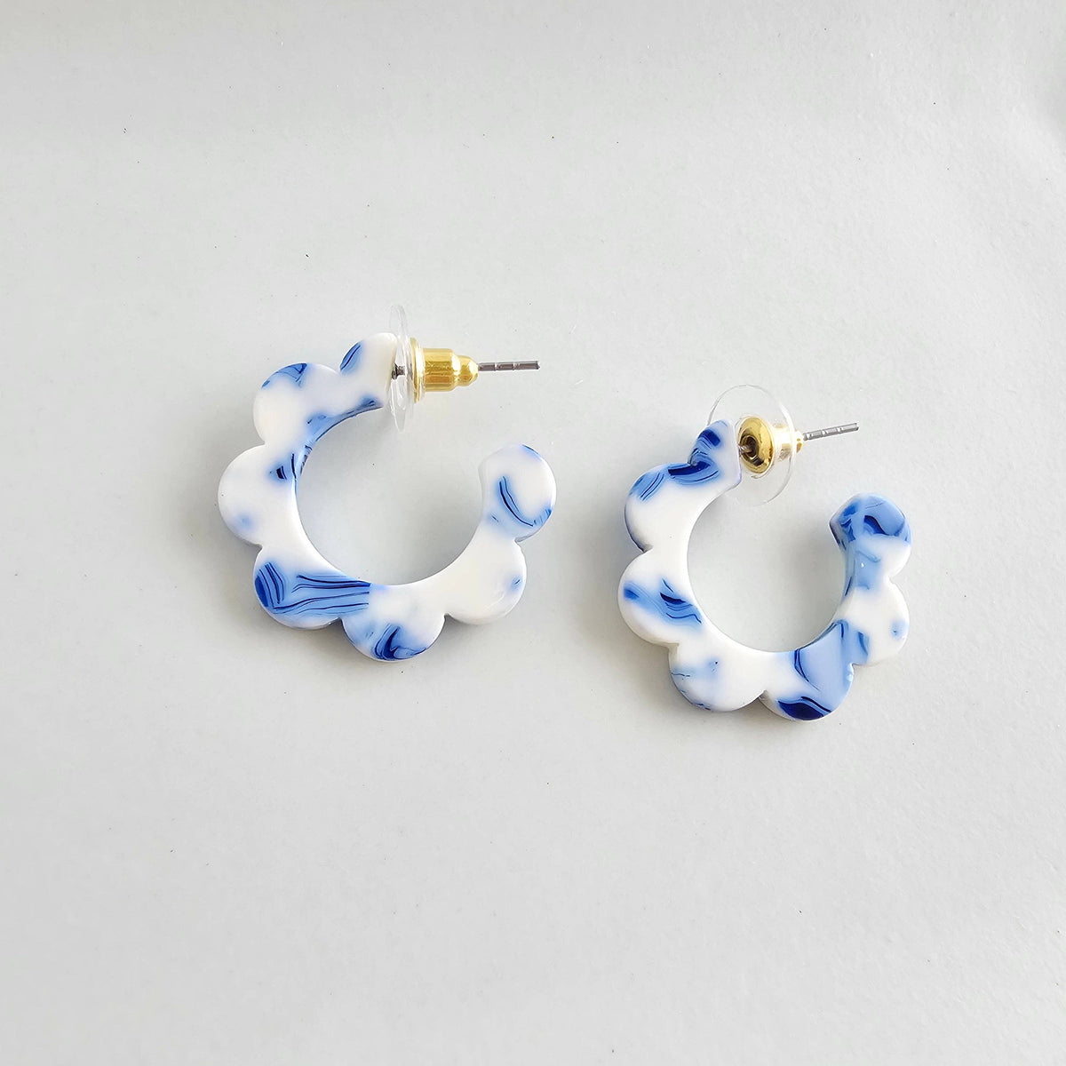 Flora Mini Hoops - Greek Goddess Blue // Flower Summer