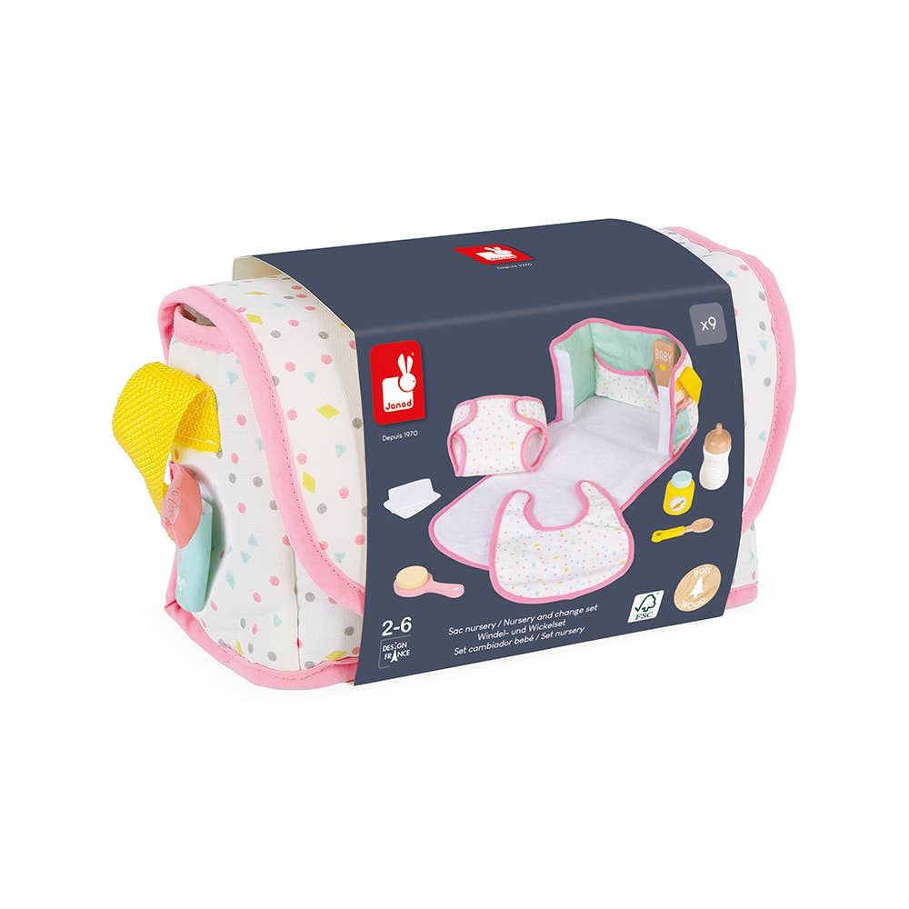 Pretend Play Toy | Nursery & Changing Set | 8 accesories
