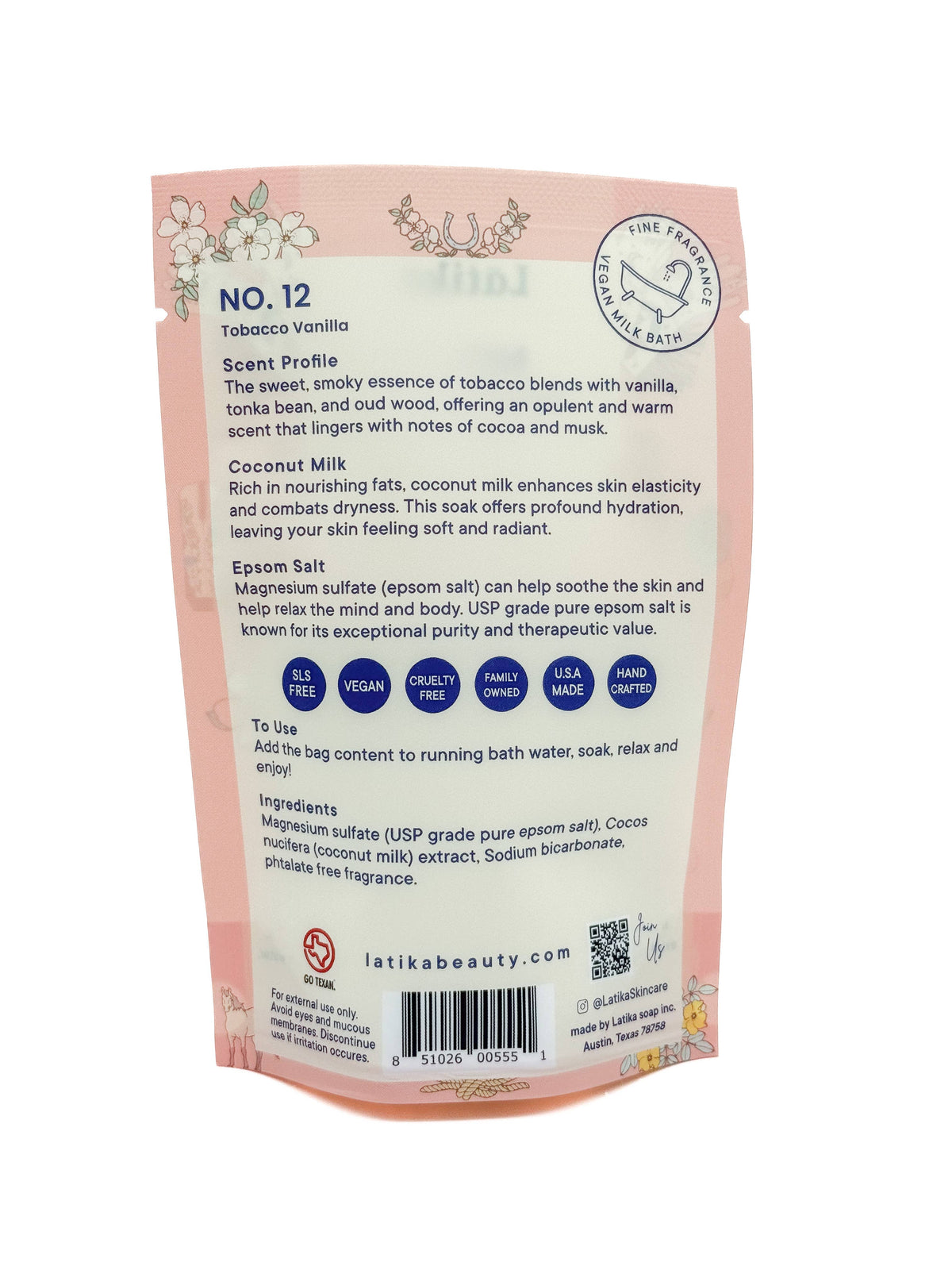 Tobacco-Vanilla Bath Soak