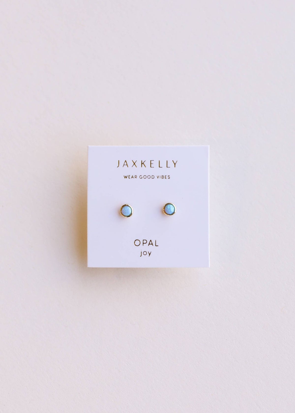 Simple Stud - Fire Opal- Gold Earrings