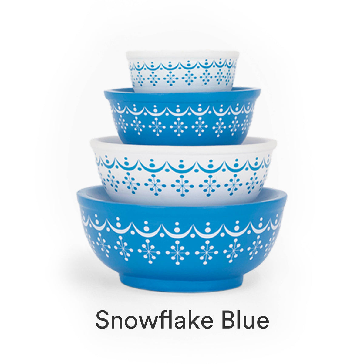 Mini Pyrex-Inspired Mixing Bowls Stackable Display Set