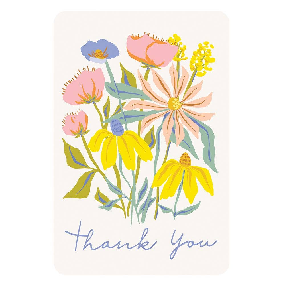 Springtime Blooms Assorted Note Card Set with Stickers
