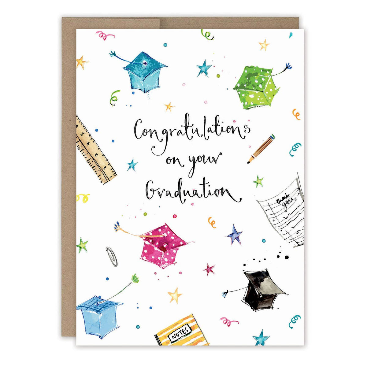 Festive Grad Hats Graduation Card