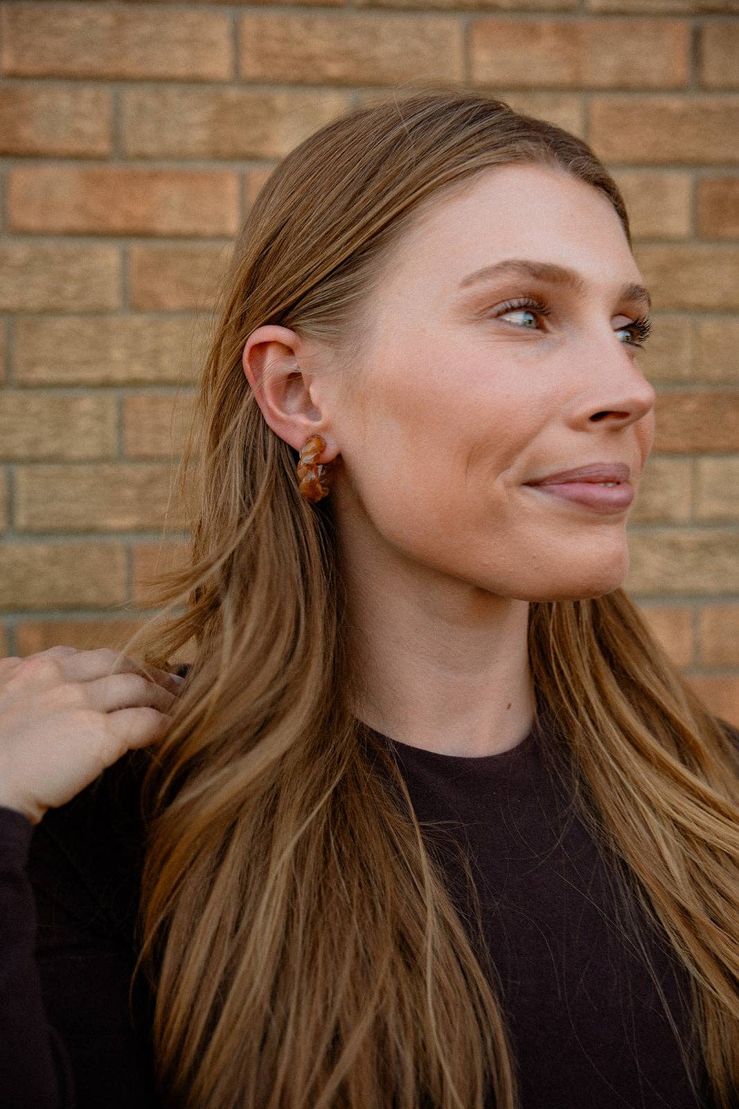 Ramona Hoops - Caramel // Fall, Resin, Earrings, Jewelry