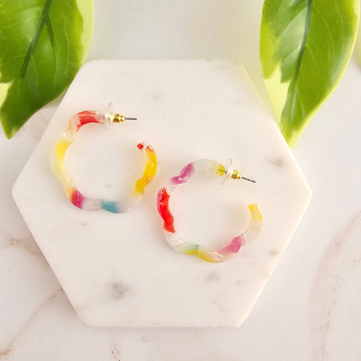 Posey Hoops - Technicolor // Spring Summer Earrings Jewelry