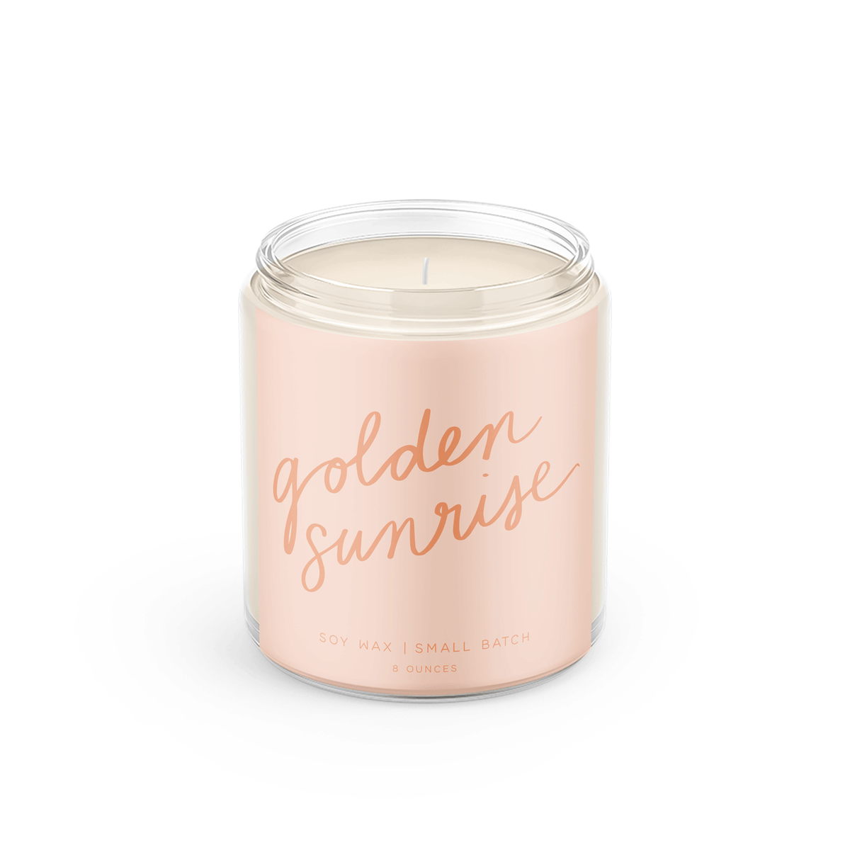 Golden Sunrise: 8 oz Soy Wax - Small Batch Candles