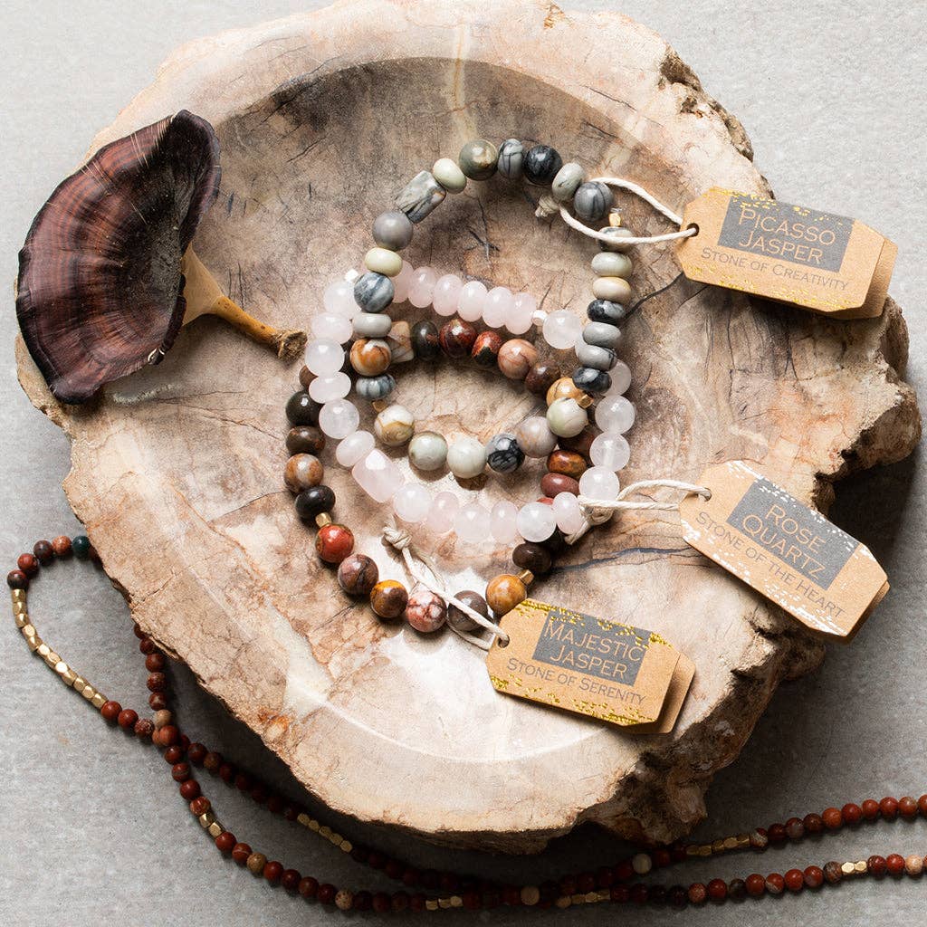 Blue Sky Jasper Stone Bracelet - Stone of Empowerment