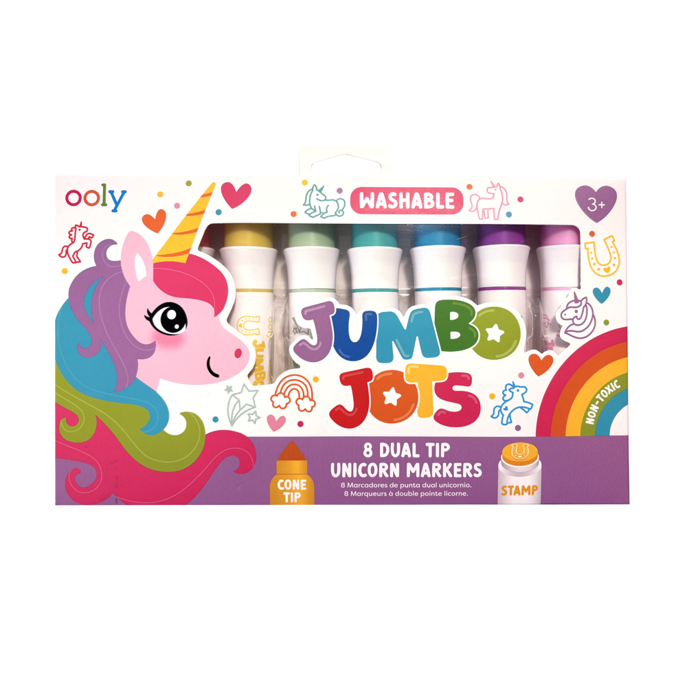 Jumbo Jots Dual Tip Unicorn Markers