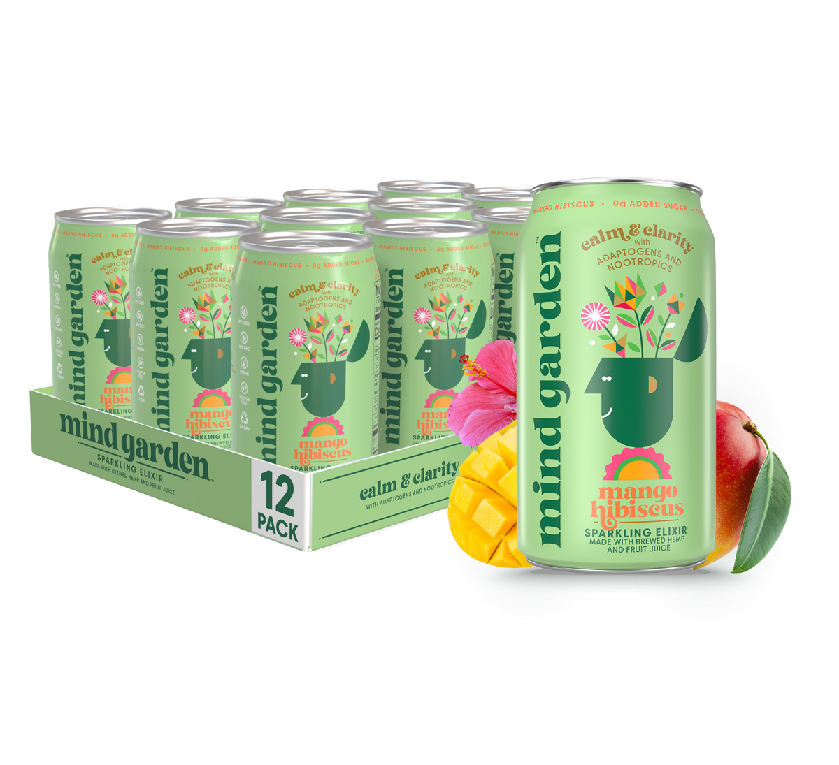 Mind Garden Adaptogen Mango Hibiscus Drink