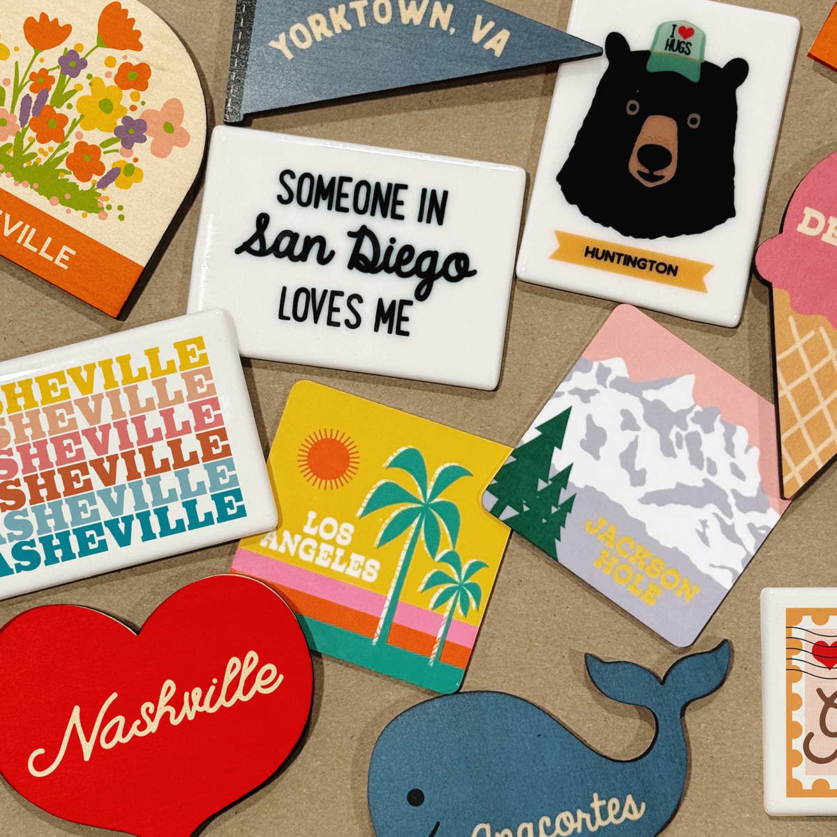 Personalized City Magnet - State Silhouette