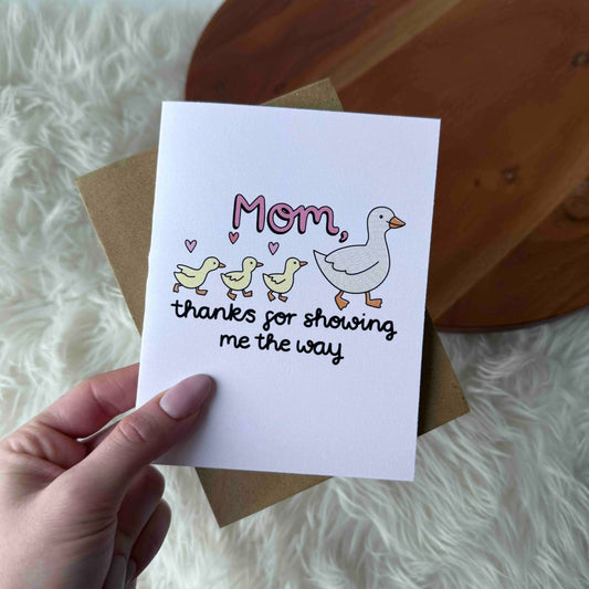 Mother Duck and Ducklings Mother's Day Card
