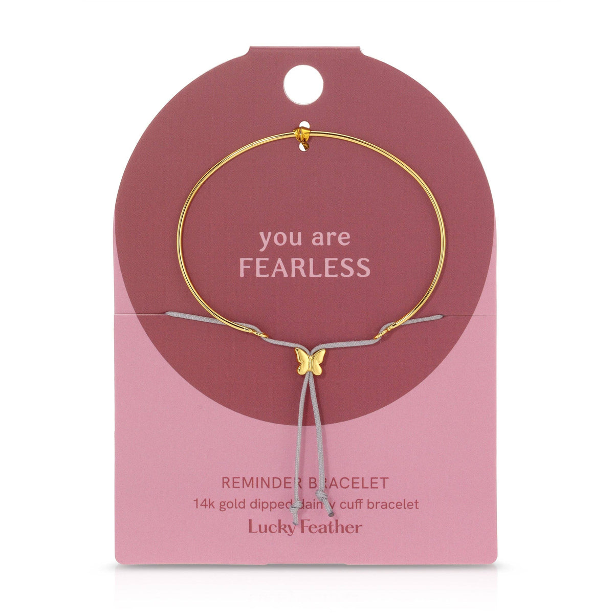 Reminder Bracelet- Fearless (butterfly) - Gold