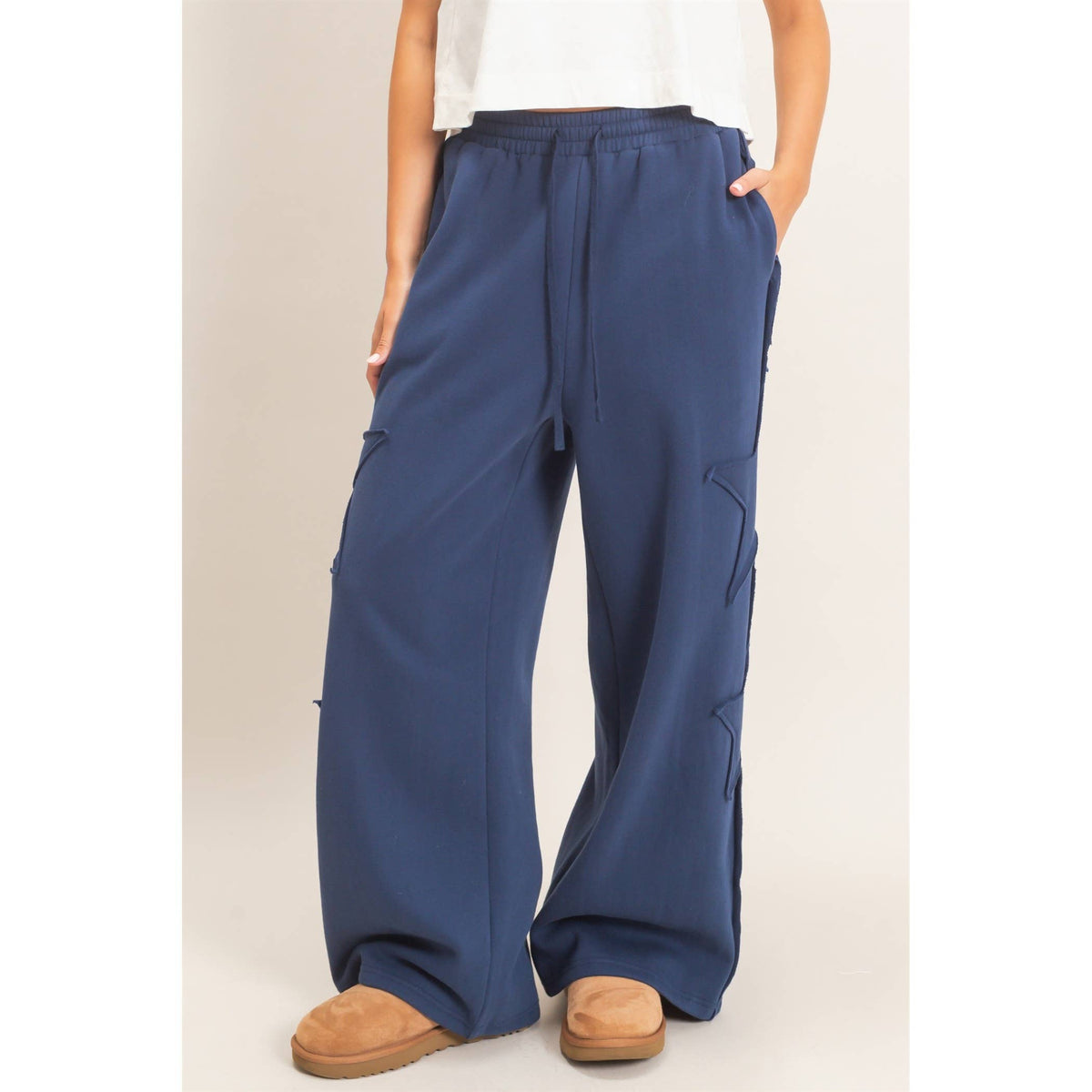 French Terry Star Patch Sweatpants